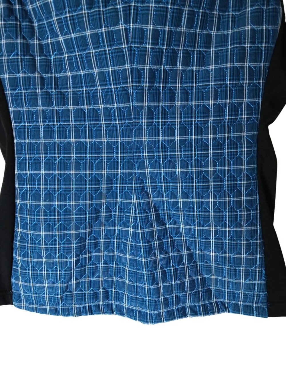 Kerrits Womens Quilted Blue Plaid Riding Vest S Asymmetrical Equestrian Riding - Picture 8 of 16